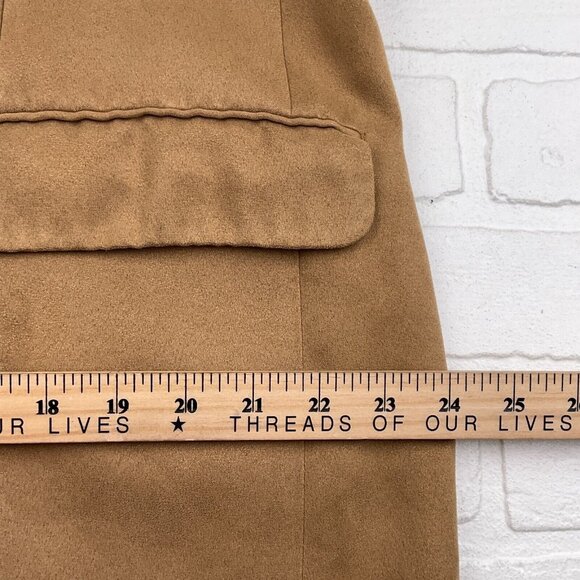 Chaps Blazer Men 42R Tan Camel Microfiber Soft Faux Suede Classic Career Jacket - Picture 12 of 16